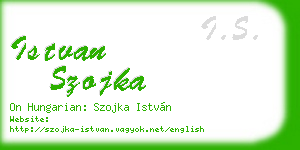 istvan szojka business card